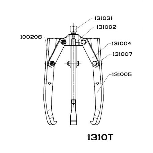 EXTRACTOR FORZA SERIE 1300T0 MECÁNICO DE 3 PATAS